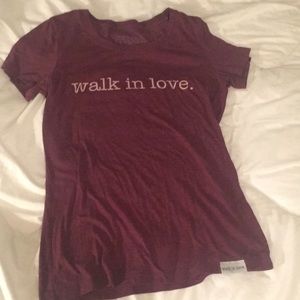 Maroon Walk in Love T-shirt